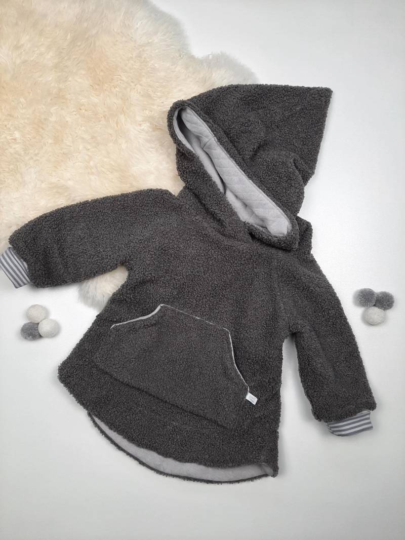 Hoodie Outdoor Überzieher Oversize Sofortkauf Aus Boucle Teddy Junge Mädchen in Der Größe 80 von LittleThingsbyConny