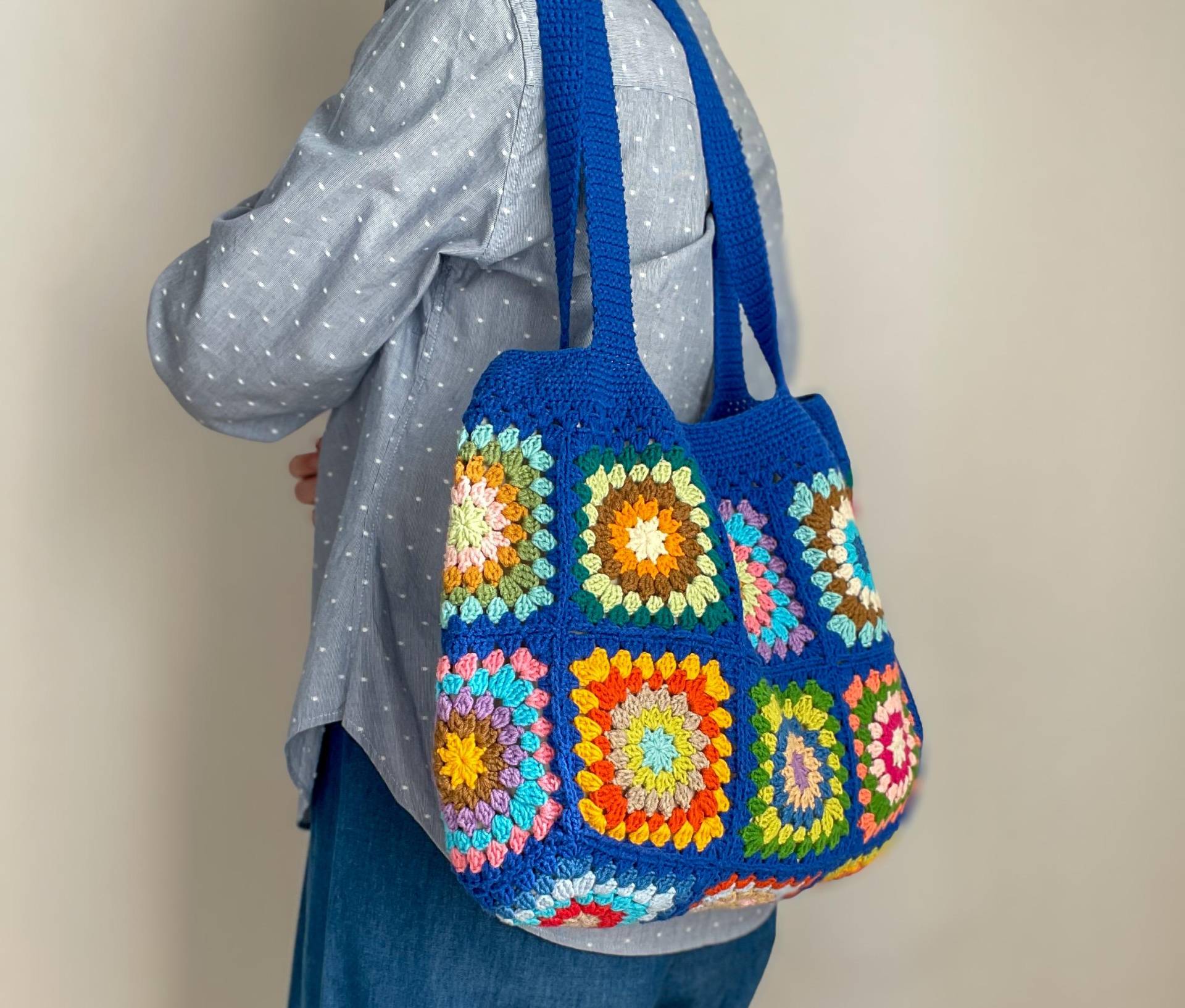 Gehäkelte Blumen Einkaufstasche, Festival Tasche, Boho Tasche Mit Blumenmuster, Baumwolle Gefüttert, Geschenk Für Sie Gehäkelte Blumen Einkaufstasche, Festival Tasche, Boho Tasche Mit Blumenmuster, Baumwolle Gefüttert, Geschenk Für Sie von LittleTouchesCrochet