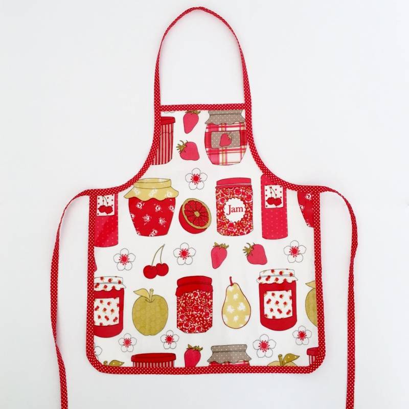 Mädchen Schürze in Rot Oder Pink - Wachstuch Kinderschürze Rot Geschenk Für von LittleTreatsShop