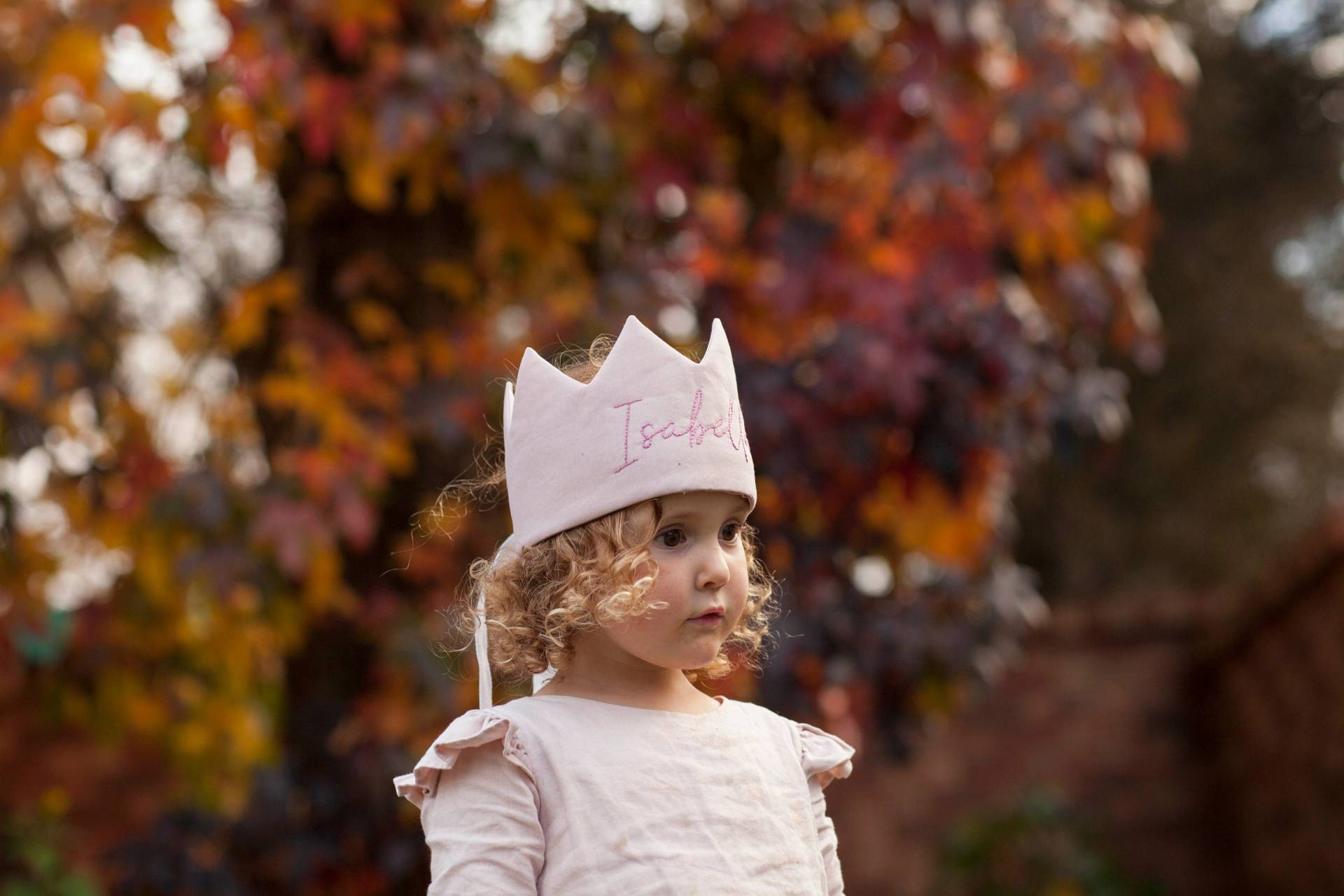 Handgefertigte Bestickte Personalisierte Stoffkrone Handgefertigte Bestickte Personalisierte Stoffkrone von LittleWhimsybyMegan
