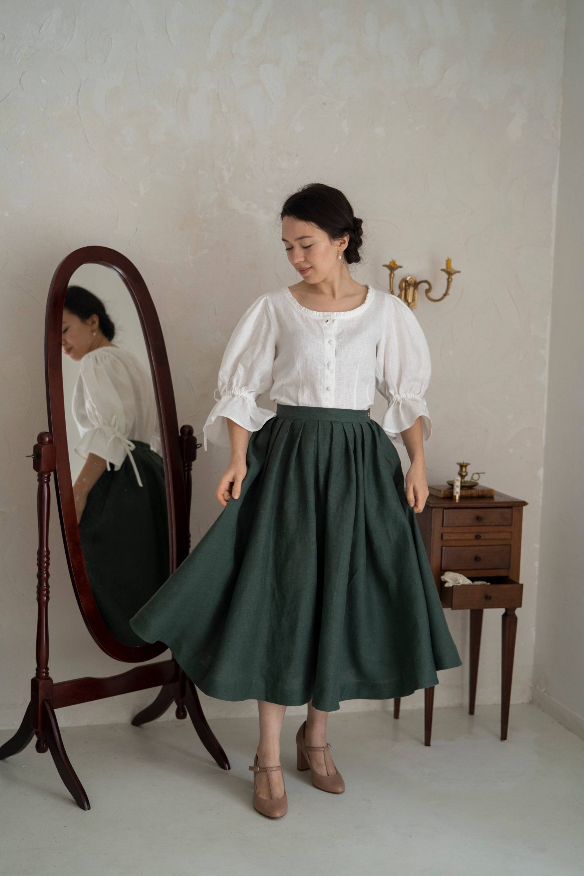 Versandfertig | Amy Leinenbluse Versandfertig | Amy Leinenbluse von LittleWomenAtelier