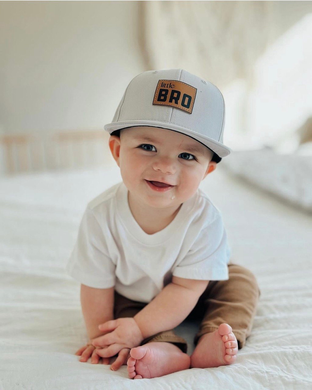 Passende Big Bro Little Snapbacks, Personalisiert, Babt Ankündigung, Individuell Säugling Kleinkind Kinder Jugend Kind Baby Newborn, Hut, Mütze von LittleandBee