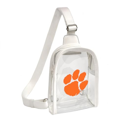 Littlearth Damen NCAA Clear Mini Sling Bag, Clemson Tigers von Little Earth Productions