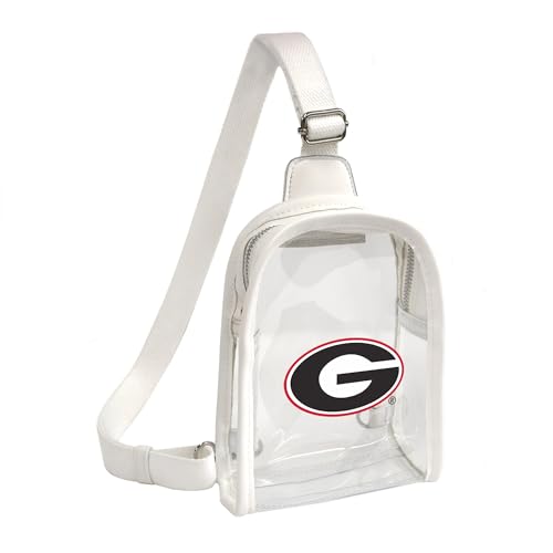 Littlearth Damen NCAA Clear Mini Sling Bag, Georgia Bulldogs von Little Earth Productions