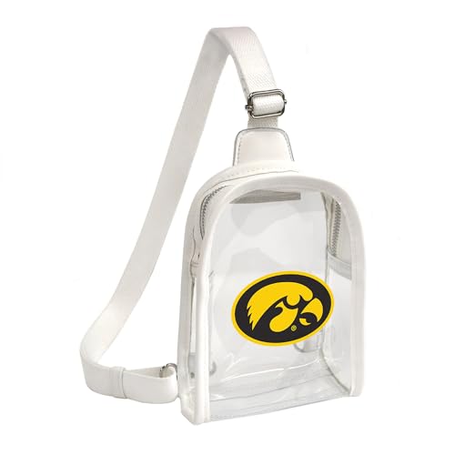 Littlearth Damen NCAA Clear Mini Sling Bag, Iowa Hawkeyes von Little Earth Productions