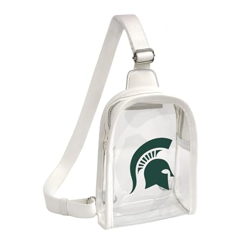 Littlearth Damen NCAA Clear Mini Sling Bag, Michigan State Spartans von Little Earth Productions