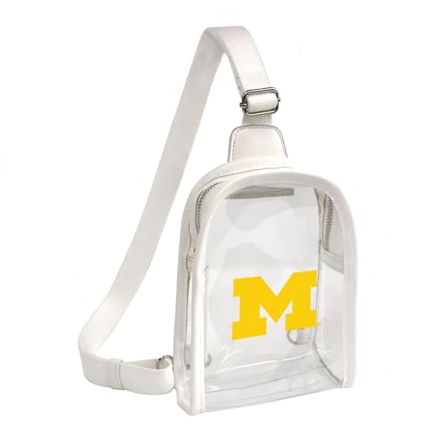 Littlearth Damen NCAA Clear Mini Sling Bag, Michigan Wolverines von Little Earth Productions