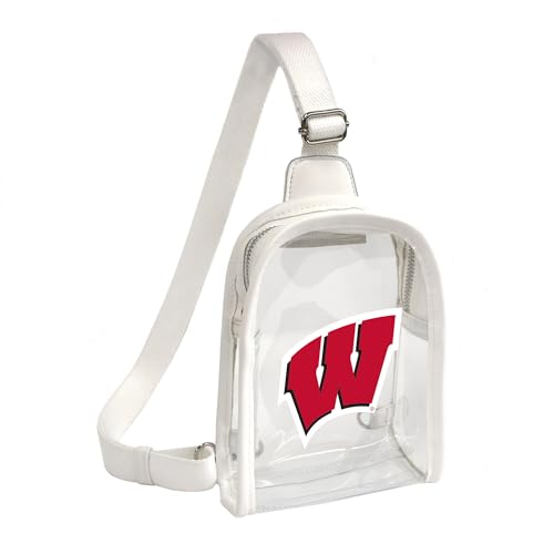 Littlearth Damen NCAA Clear Mini Sling Bag, Wisconsin Badgers von Little Earth Productions