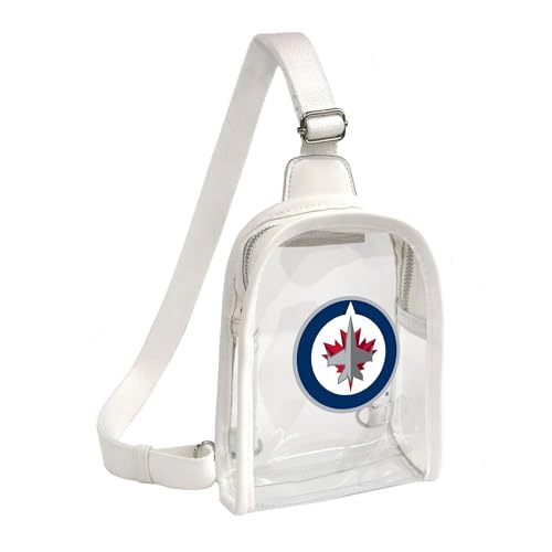 Littlearth Damen NHL Clear Mini Sling Bag, Winnipeg Jets von Little Earth Productions