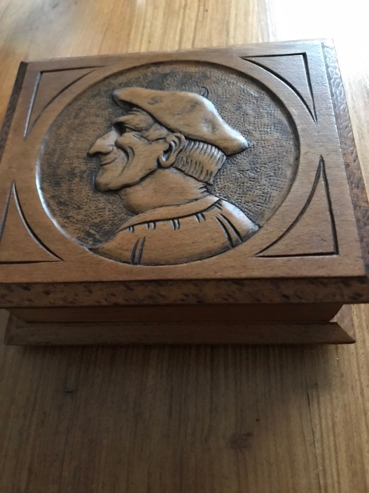 Holzschnitzerei Von 1890, Eichenholzkiste Holzschnitzerei Von 1890, Eichenholzkiste von Littlebottleandboxes