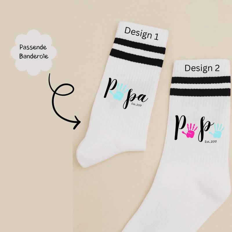 Socken Handabdruck|Socken Papa|Geschenk Zum Vatertag|Socken Für Männer|Geschenke Männer von Littledeerbynadine