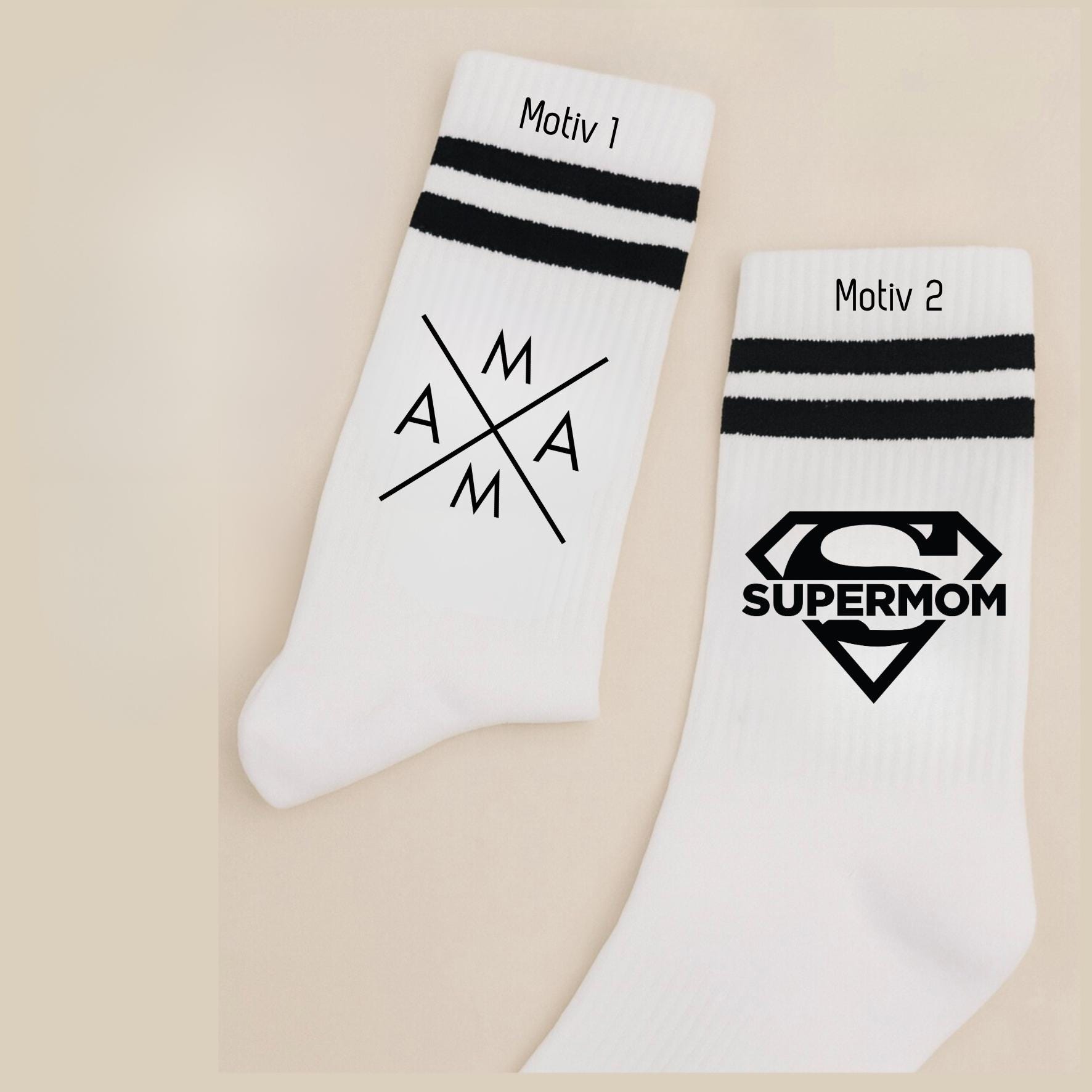 Socken Supermom|Socken Mama|Geschenk Zum Muttertag|Socken Für Frauen|Geschenke Mütter| Weihnachtsgeschenk von Littledeerbynadine