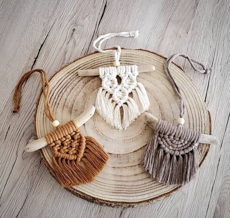 Makramee Autospiegel Anhänger // Spiegel Boho Makramee Autospiegel Anhänger // Spiegel Boho von Littledreambypeggy