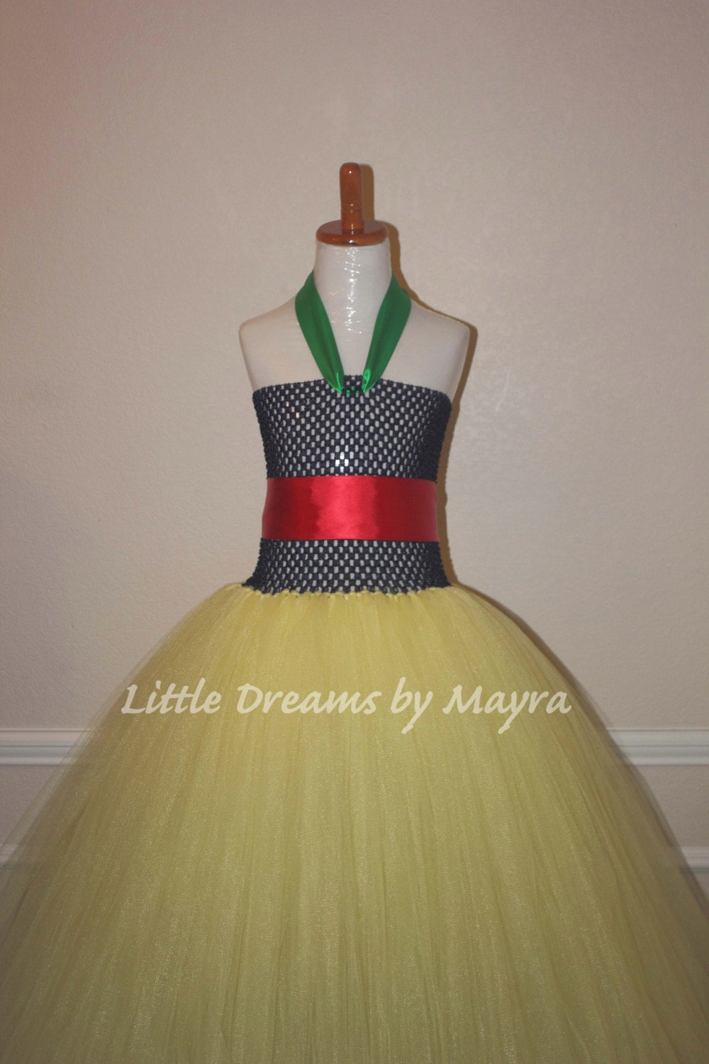 Dunkelblau Und Gelb Tutu Kleid, Prinzessin Inspiriert Geburtstag Kleid Nb Bis 10Jahre von LittledreamsbyMayra