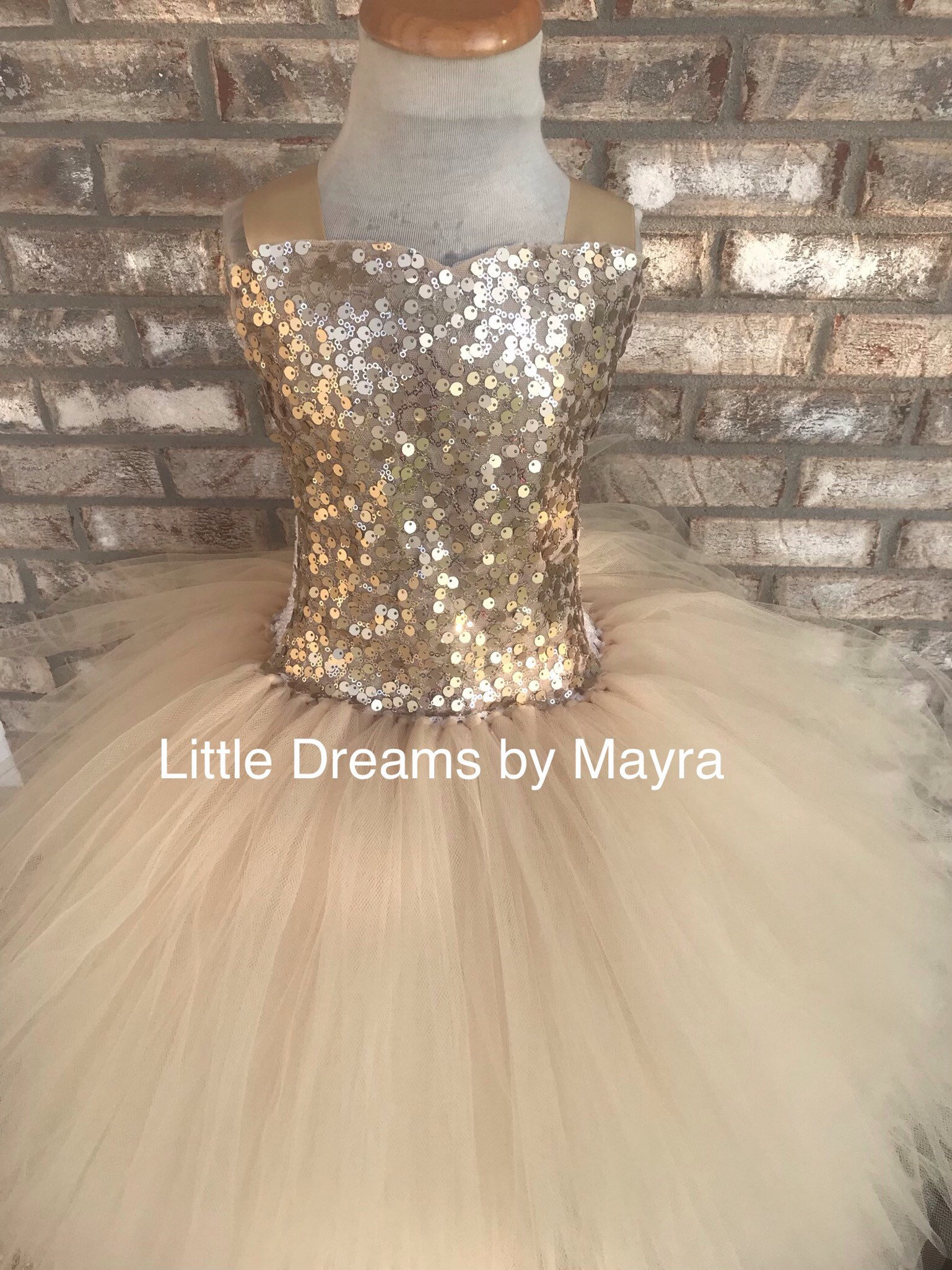 High Low Gold Tutu Kleid, Geburtstag Geburtstagsparty Outfit Größe Nb Bis 14Jahre von LittledreamsbyMayra