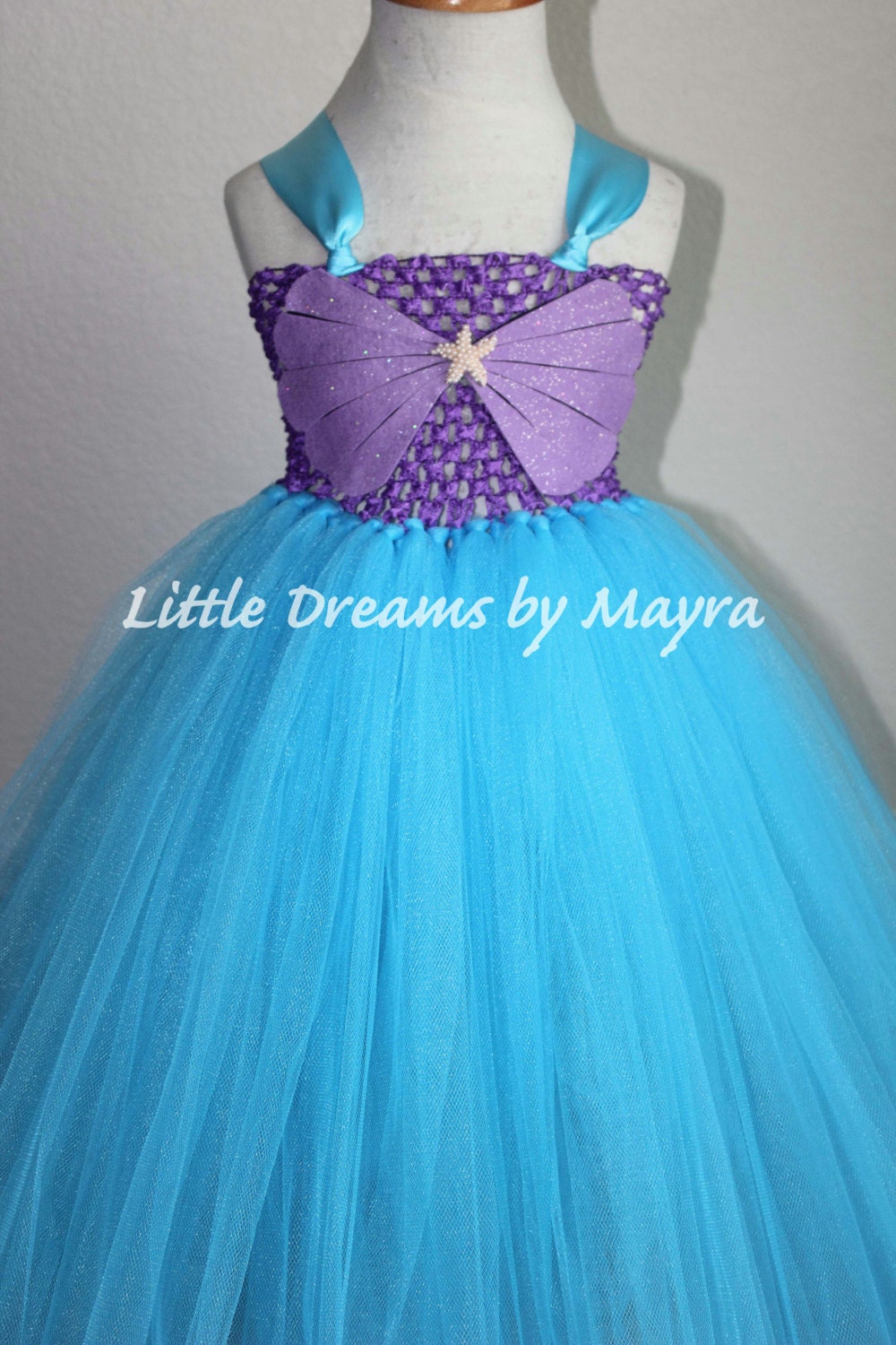 Meerjungfrau Geburtstags-Partykleid - Prinzessinnen Kleid Tutu Nb Bis 9Jahre von LittledreamsbyMayra
