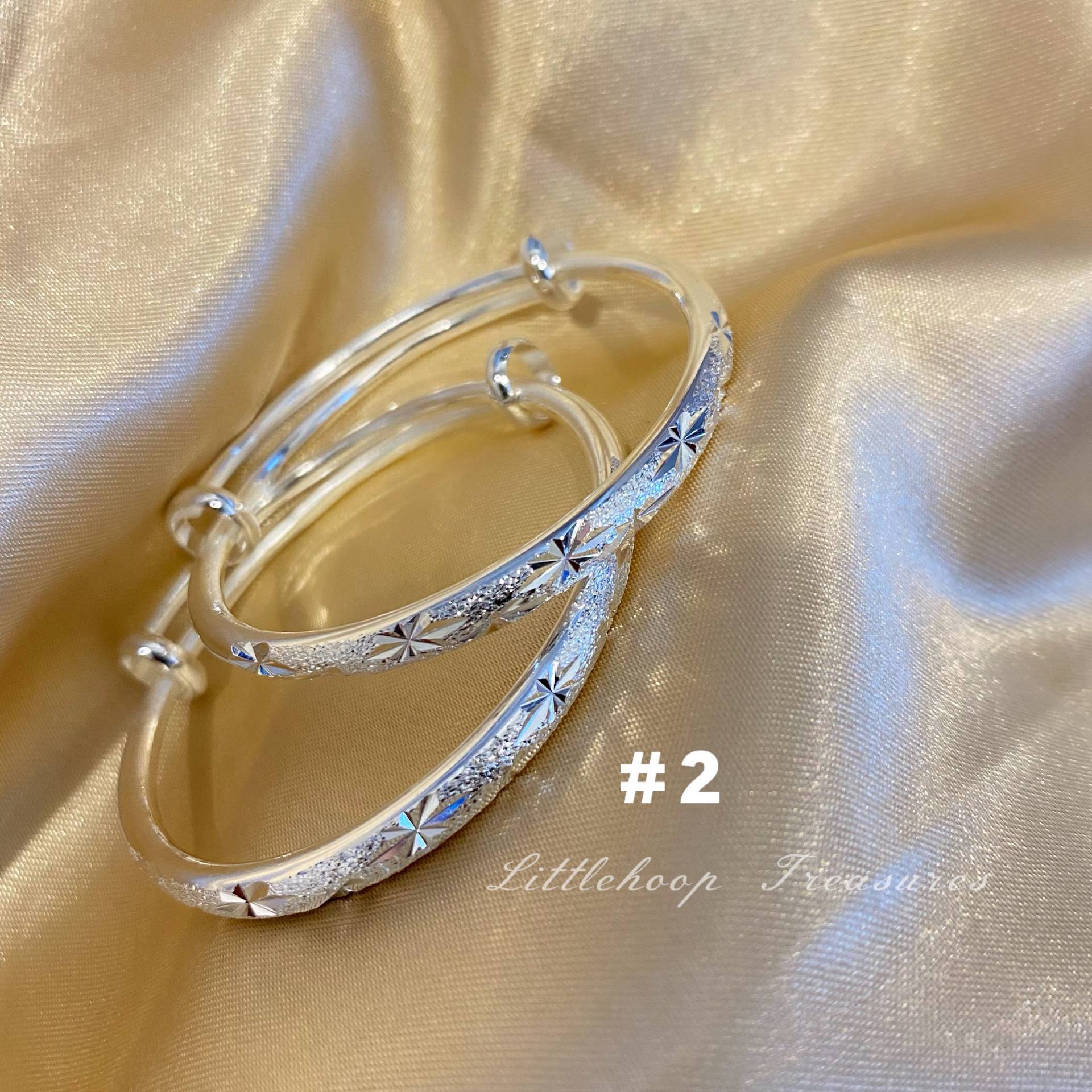 Silber Baby Armreifen, Armreifen Aus Sterling Silber, Baby, Mädchen Armbänder, Geschenk Für Babyarmbänder von LittlehoopTreasures