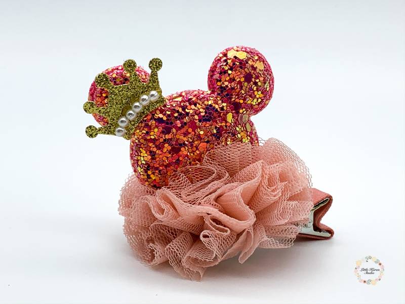 Glitter Krone Haarspangen, Prinzessin Kronen Geburtstag Kleinkinder Mädchen Haarspangen von Littlekarenstudio