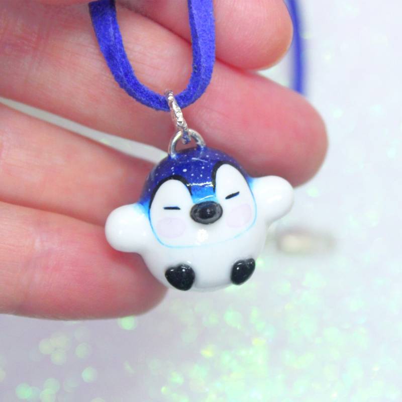 Galaxy Pinguin Halskette Handgemachter Anhänger Mit Galaxy Pinguin Halskette Handgemachter Anhänger Mit von LittlepaclaysCo
