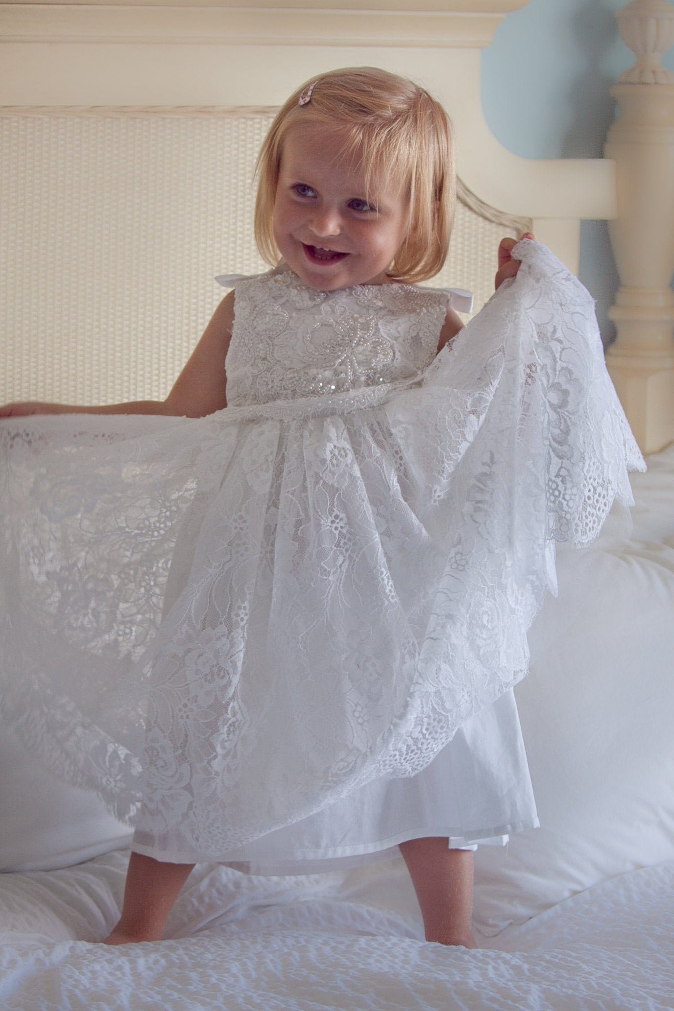 Mädchen Taufe Kleid | Spitze Kleider & Baby Taufkleider Babykleid von Littlepieceofjoyforu