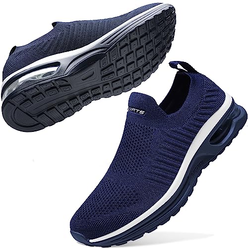 Littleplum Damen Schuhe Slip On Sneakers Memory Foam Turnschuhe Sportschuhe Bequeme Schlupfschuhe Fitness Air Leichte Outdoor Walking Schuhe,A Dark Blau,35 EU von Littleplum