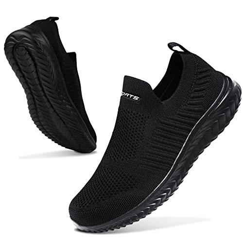 Littleplum Damen Sneaker Atmungsaktiv Turnschuhe Leicht Laufschuhe Sportschuhe Damen Schuhe,Alle Schwarz,35 EU von Littleplum