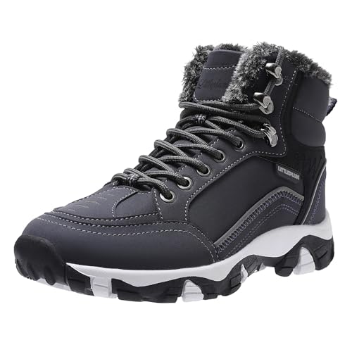 Littleplum Damen Winterstiefel Warm Gefüttert Trekking Schuhe Herbst Outdoor Schneestiefel Winterschuhe,Blau,42 EU von Littleplum