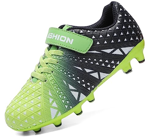Littleplum Fußballschuh Kinder Footballschuhe Outdoor Athletic Soccer Schuhe,B Blau Grün,31 EU von Littleplum