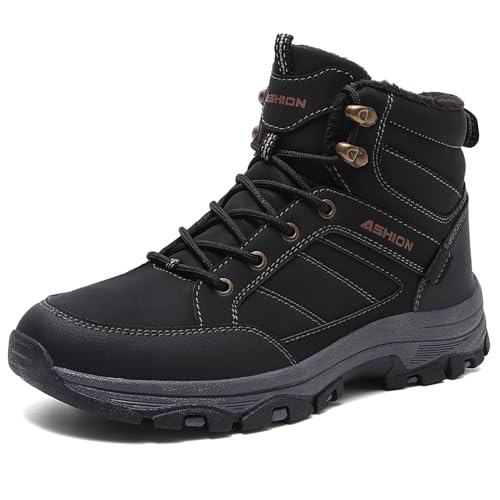 Littleplum Herren Outdoorschuhe Wanderschuhe Wanderstiefel Leichte Trekkingschuhe rutschfeste Knöchel Bergschuhe Sportschuhe, CX Schwarzgrau, 45 EU von Littleplum