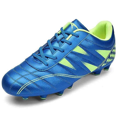 Littleplum Fußballschuh Kinder Fussballschuhe Footballschuhe Outdoor Athletic Soccer Schuhe Z01,A Blau Grün,36 EU von Littleplum