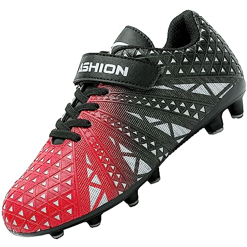 Littleplum Jungen Fußballschuh Kinder Fussballschuhe Footballschuhe Outdoor Athletic Soccer Schuhe,B Blau Rot,37 EU von Littleplum