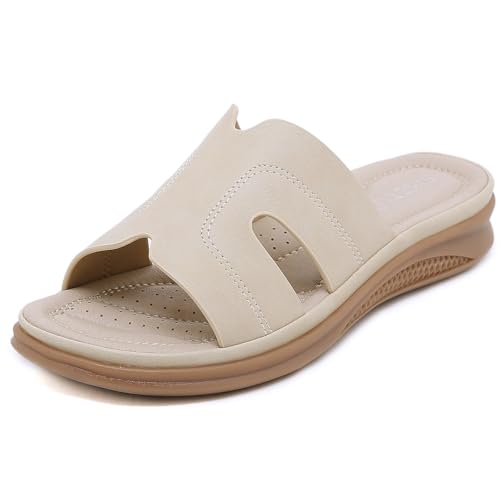Littleplum Pantoletten Damen Sandalen mit Arch Support Komfortable & Einfach Sandelen fur Damen,Beige,41 EU Littleplum Pantoletten Damen Sandalen mit Arch Support Komfortable & Einfach Sandelen fur Damen,Beige,41 EU von Littleplum