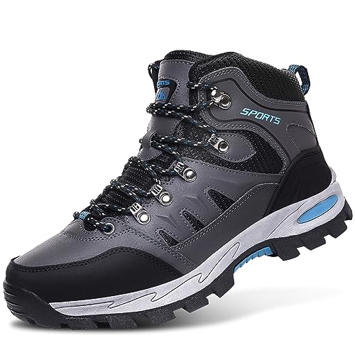 Littleplum Sneaker Herren Camping Wasserdicht Barfußschuhe Outdoor Sport Fitness Wanderschuhe Herren Leichte Trekkingschuhe,Grau,41 von Littleplum