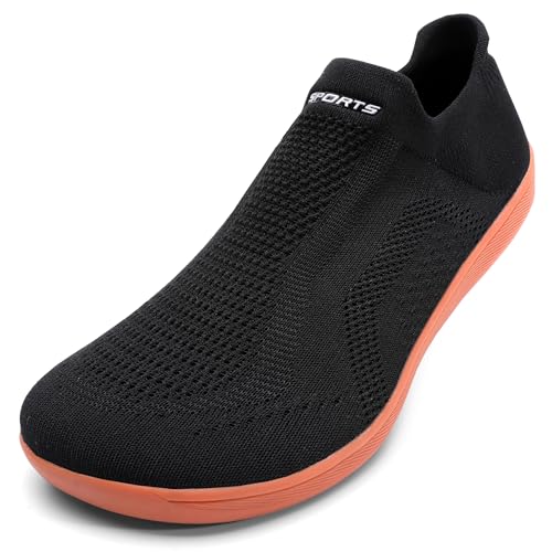 Littleplum Unisex Barfußschuhe Damen Slip On Sneaker Herren Traillaufschuhe Turnschuhe Fitness Gym Sportschuhe Bequeme Schlupfschuhe,Grau Braun 36 EU von Littleplum