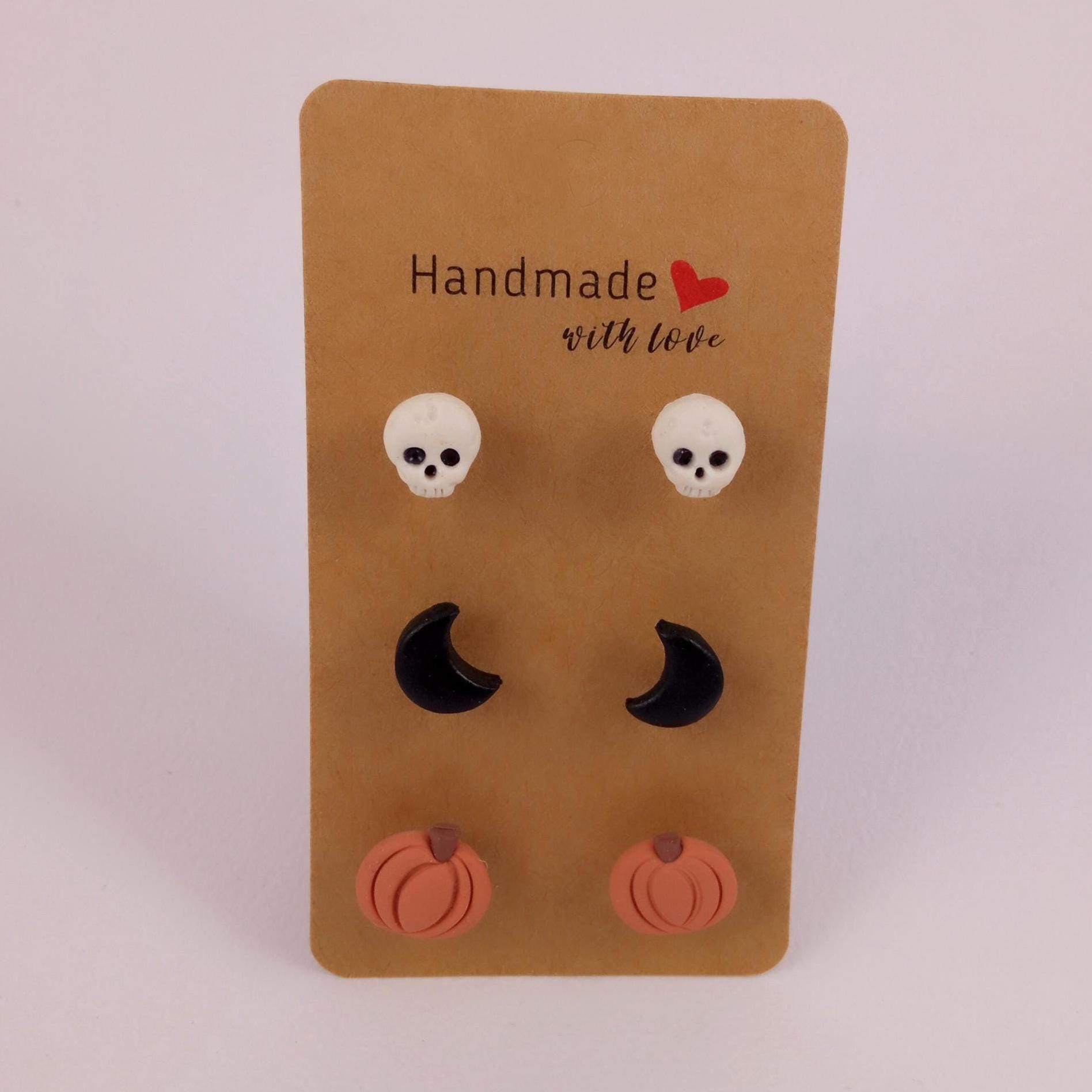 Halloween B Mini Ohrstecker Set/Grusel Ohrring Kürbis Schmuck/Geist/Totenkopf/Grusel/Samhain/Ohrstecker/Hexe/Geister/Grusel Schmuck/Gespenst von LittletreasuresDE