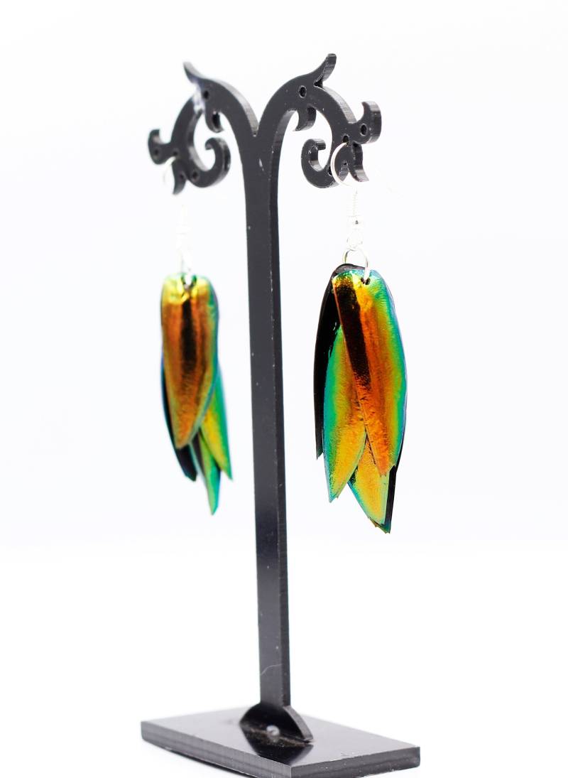 Helle Schillernde Kupfer-Rot-Juwel Elytra Käfer Flügel Tropfen Baumeln Ohrringe 3 "Lang Elegant Bunt Der Natur Helle Schillernde Kupfer-Rot-Juwel Elytra Käfer Flügel Tropfen Baumeln Ohrringe 3 "Lang Elegant Bunt Der Natur von Littlewingsmagic