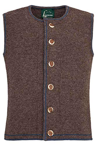 Litzlfelder Herren Herren Trachten-Strickweste braun Jeans, 5566-MITTELBRAUN/JEANS, 54 Litzlfelder Herren Herren Trachten-Strickweste braun Jeans, 5566-MITTELBRAUN/JEANS, 54 von Litzlfelder