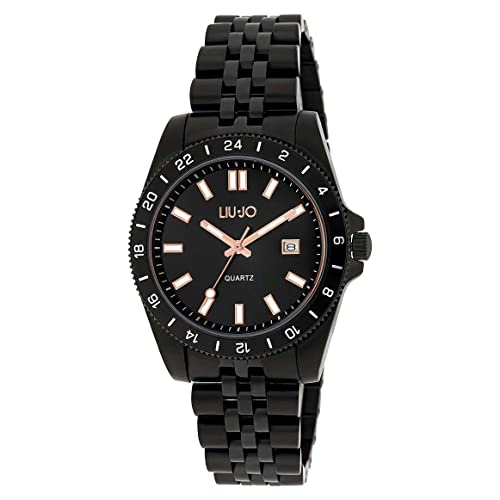 Armbanduhr LIU-JO MOD.TLJ1750, Uhrwerk: Quarz Miyota Cal. GM10 – Gehäuse: Stahl Schwarz – Rose Gold, Ø 40 mm – Wasserdichtigkeit: 3 ATMOSPHÄREN – Armband: Stahl schwarz, Armband von Liu Jo Jeans