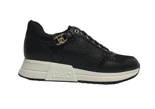 Liu Jo Jeans Scarpe donna Liu-Jo sneaker Kiss 719 in ecopelle traforata black DS24LJ34 4A4713 EX250 39 von Liu Jo Jeans