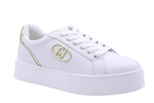Liu Jo Pretty 06 Damen Leder Sneaker, Weiß, 37 EU von Liu Jo