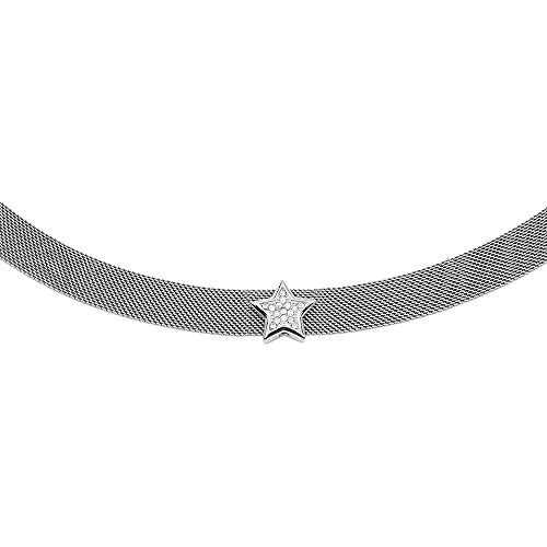 Liu Jo Symbols Damen Choker aus Edelstahl hergestellt mit Zirkoniasteinen verziert, Farbe: Silber, Länge: 36 + 5cm, LJ1869 Liu Jo Symbols Damen Choker aus Edelstahl hergestellt mit Zirkoniasteinen verziert, Farbe: Silber, Länge: 36 + 5cm, LJ1869 von Liu Jo