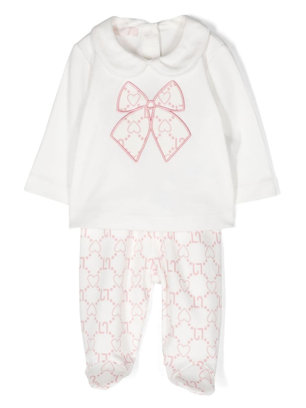 Liu Jo Kids Strampler-Set mit Monogramm-Print - Weiß von Liu Jo Kids