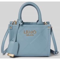 Liu Jo White Handtasche mit Label-Applikation Modell 'RIDHI' in Rauchblau, Größe 1 von Liu Jo White