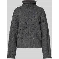 Liu Jo White Strickpullover mit Lochmuster in Mittelgrau, Größe M von Liu Jo White