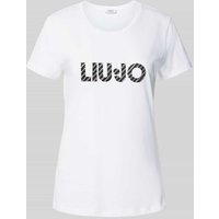Liu Jo White T-Shirt mit Label-Print in Weiss, Größe L Liu Jo White T-Shirt mit Label-Print in Weiss, Größe L von Liu Jo White