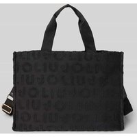 Liu Jo White Tote Bag mit Label-Strukturmuster Modell 'PLAIN' in Black, Größe 1 von Liu Jo White
