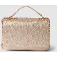 Liu Jo White Umhängetasche mit Allover-Logo-Strukturmuster Modell 'CALIWEN' in Gold, Größe One Size von Liu Jo White