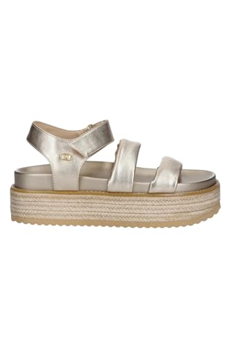 Damen-Sandalen mit Keilabsatz Marke Liu Jo, Modell Metallic Panarea SA5119EX029, hergestellt aus Polyurethan., gold, 39 EU Damen-Sandalen mit Keilabsatz Marke Liu Jo, Modell Metallic Panarea SA5119EX029, hergestellt aus Polyurethan., gold, 39 EU von Liu Jo