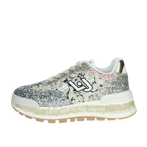 Scarpe Donna LIU-Jo Amazing 26 Sneaker Ecopelle/Glitter Black/Silver D25LJ07 BF4047 TX007 39 von Liu Jo Jeans