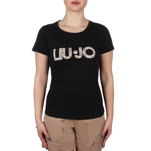 T-shirt donna Liu Jo nero/animalier ES25LJ08 VA5154 JS003 S von Liu Jo